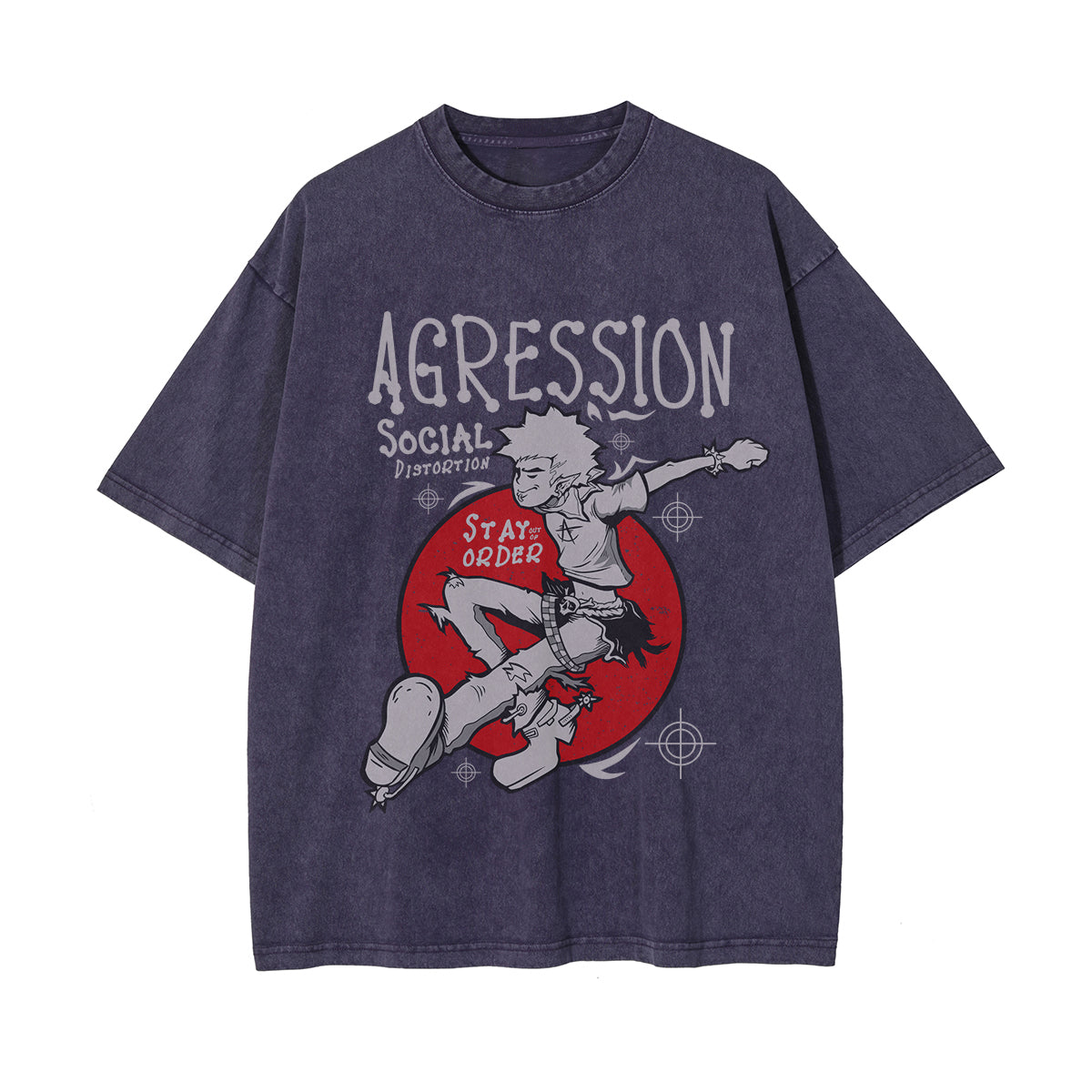 Agression Street Punk Graphic Tee-INNBLAC Fashion Apparel