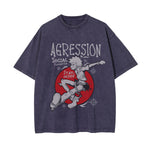 Agression Street Punk Graphic Tee-INNBLAC Fashion Apparel