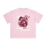 Anime Girl And Dragons Graphic Tee-INNBLAC Fashion Apparel