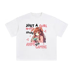 Anime Girl And Gaming Pink Graphic Tee-INNBLAC Fashion Apparel