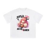 Anime Girl And Ramen Graphic Tee-INNBLAC Fashion Apparel