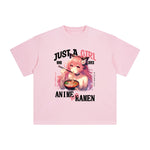 Anime Girl And Ramen Graphic Tee-INNBLAC Fashion Apparel