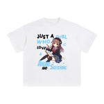Anime Girl And Sketching Graphic Tee-INNBLAC Fashion Apparel
