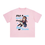 Anime Girl And Sketching Graphic Tee-INNBLAC Fashion Apparel