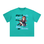 Anime Girl And Sketching Graphic Tee-INNBLAC Fashion Apparel