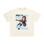Anime Girl And Sketching Graphic Tee-INNBLAC Fashion Apparel