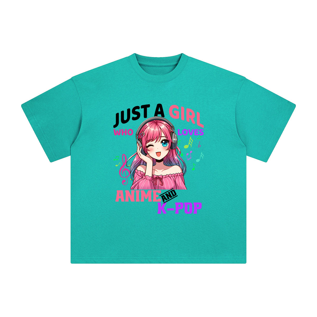 Anime Girl and K-Pop Graphic Tee-INNBLAC Fashion Apparel