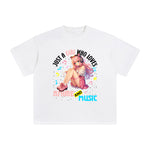 Anime Girl and Music Graphic Tee-INNBLAC Fashion Apparel