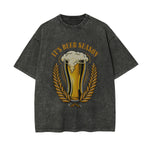 Beer Graphic Thick T Shirt-INNBLAC Fashion Apparel