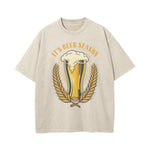 Beer Graphic Thick T Shirt-INNBLAC Fashion Apparel