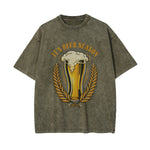 Beer Graphic Thick T Shirt-INNBLAC Fashion Apparel
