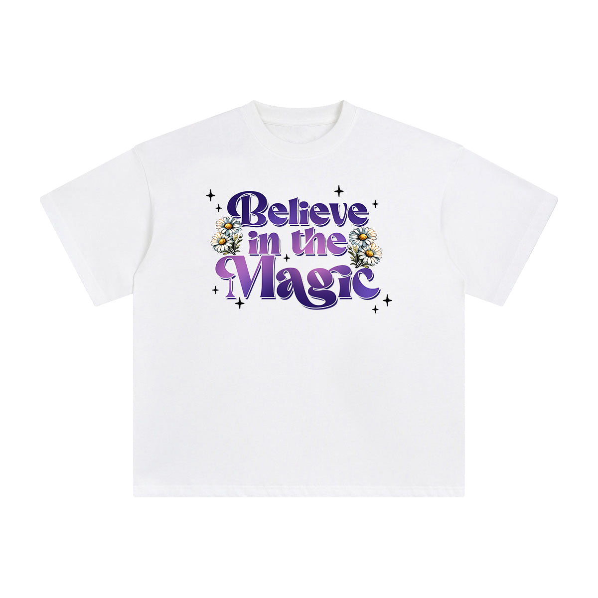 Believe in the Magie Daisy Graphic Tee-INNBLAC Fashion Apparel