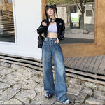 Blue Whiskers Baggy Jeans-INNBLAC Fashion Apparel