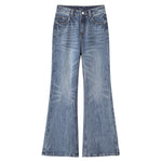 Blue Whiskers Flare Jeans-INNBLAC Fashion Apparel