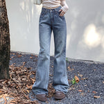 Blue Whiskers Flare Jeans-INNBLAC Fashion Apparel