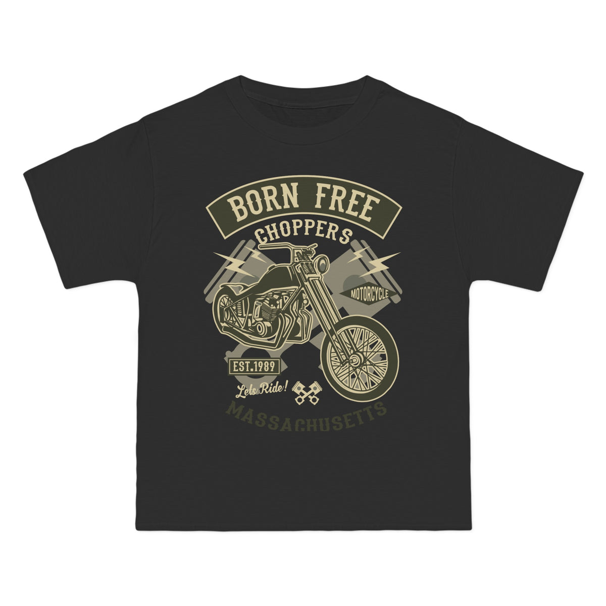 Born Free Choppers Motorcycle Graphic Tee-INNBLAC Fashion Apparel