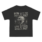 Born To Race Helmet Retro Graphic Tee-INNBLAC Fashion Apparel