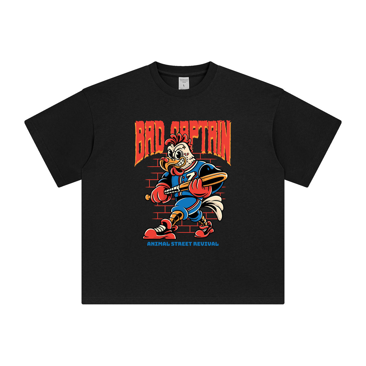 Brd Captain Baseball Cartoon Tee-INNBLAC Fashion Apparel