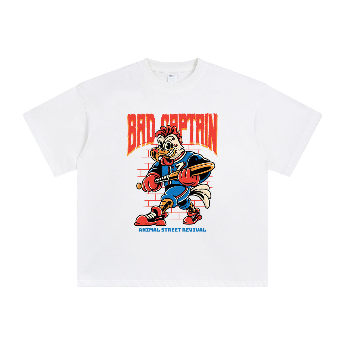 Brd Captain Baseball Cartoon Tee-INNBLAC Fashion Apparel
