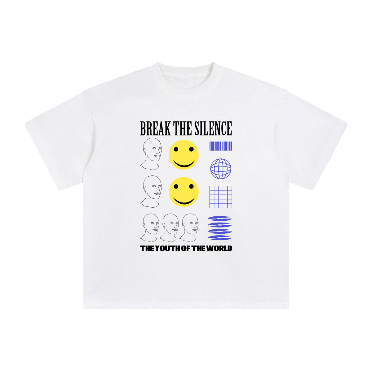 Break the Silence Abstract Graphic Tee-INNBLAC Fashion Apparel
