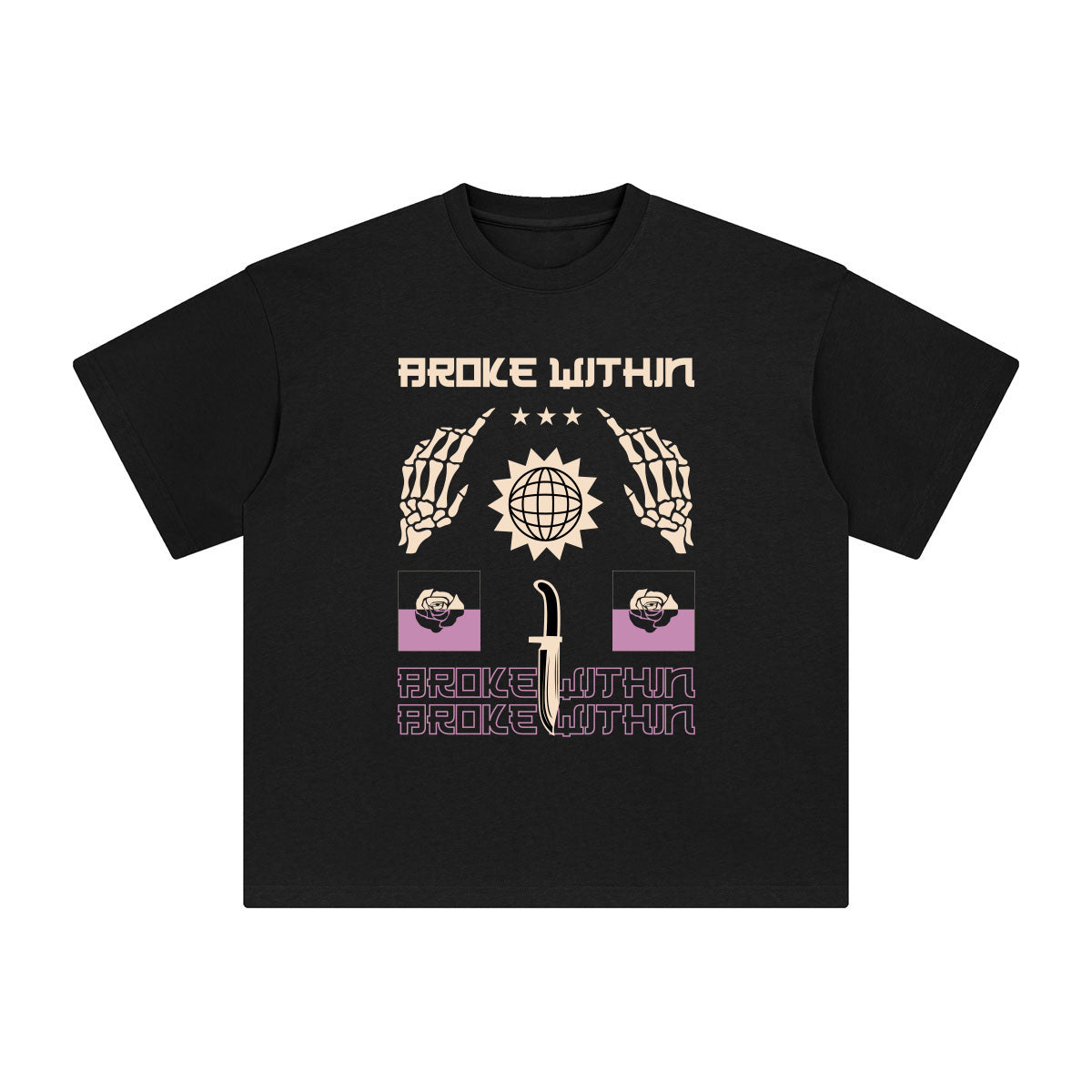 Broke Within Abstract Art Graphic Tee-INNBLAC Fashion Apparel