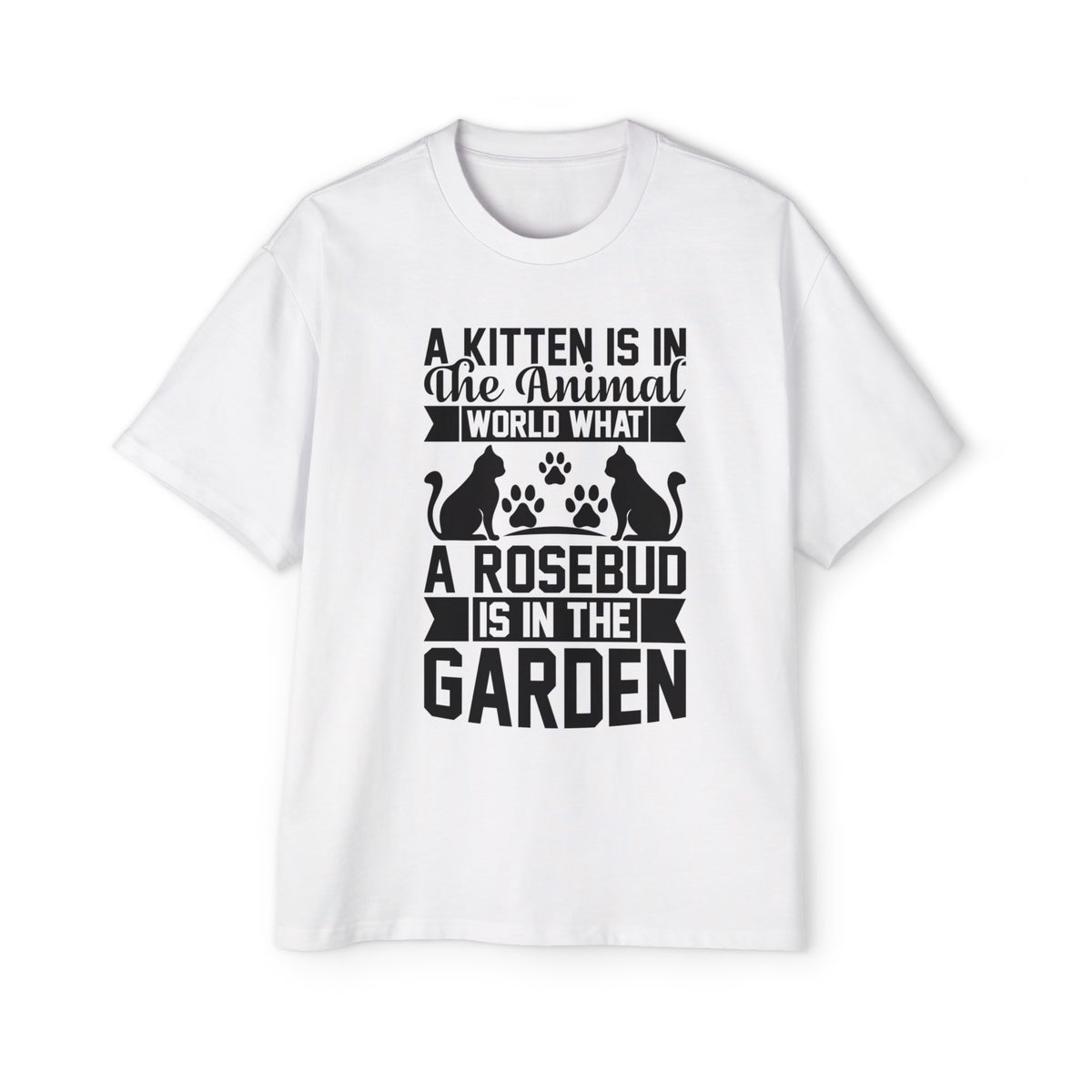 Cat Slogan Graphic Tee-INNBLAC Fashion Apparel
