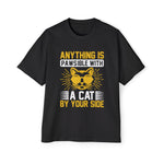 Cat Slogan Graphic Tee-INNBLAC Fashion Apparel