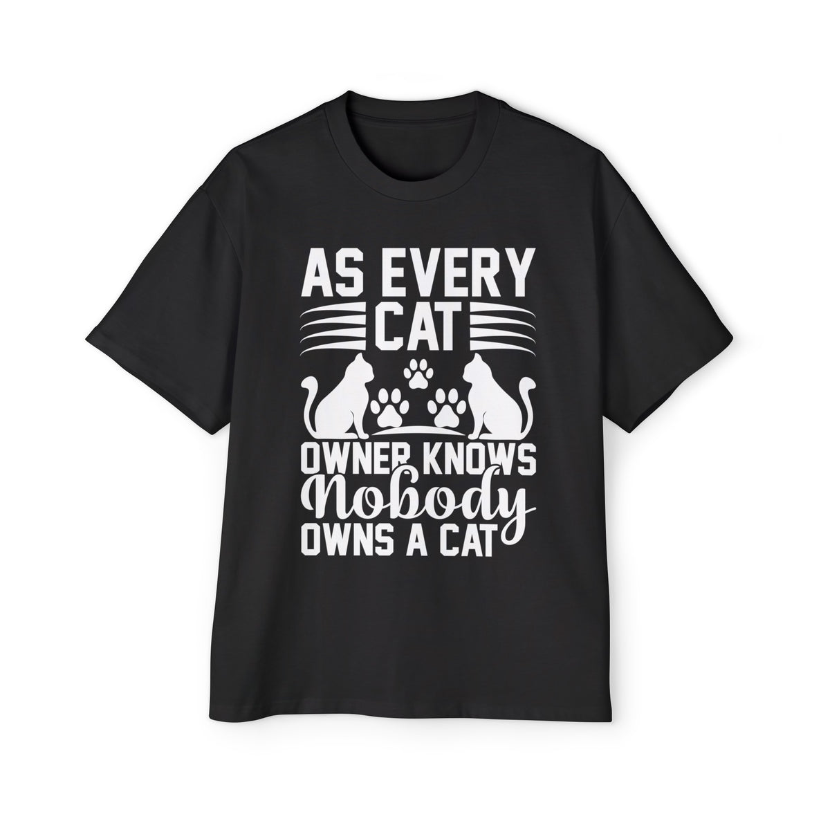 Cats & Paws Slogan Graphic Tee-INNBLAC Fashion Apparel