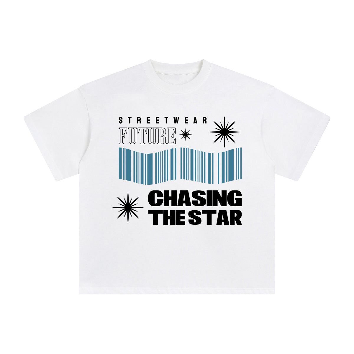 Chasing the Star Abstract Graphic Tee-INNBLAC Fashion Apparel