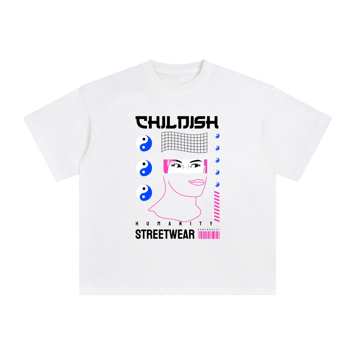 Childish Abstract Art Graphic Tee-INNBLAC Fashion Apparel