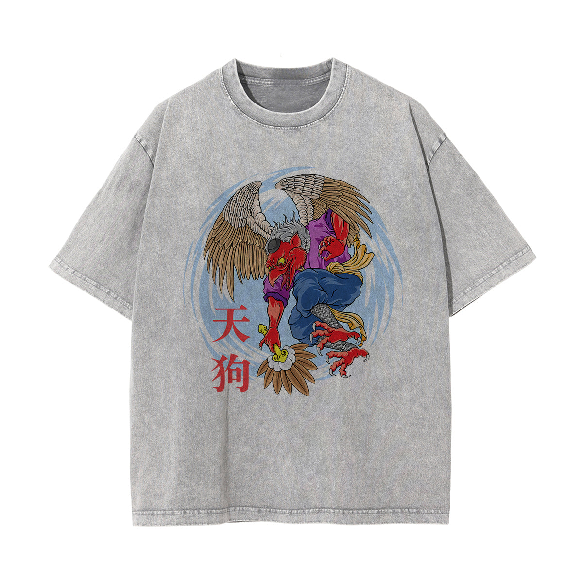 Chinese Characters Japanese Creature Graphic Tee-INNBLAC Fashion Apparel