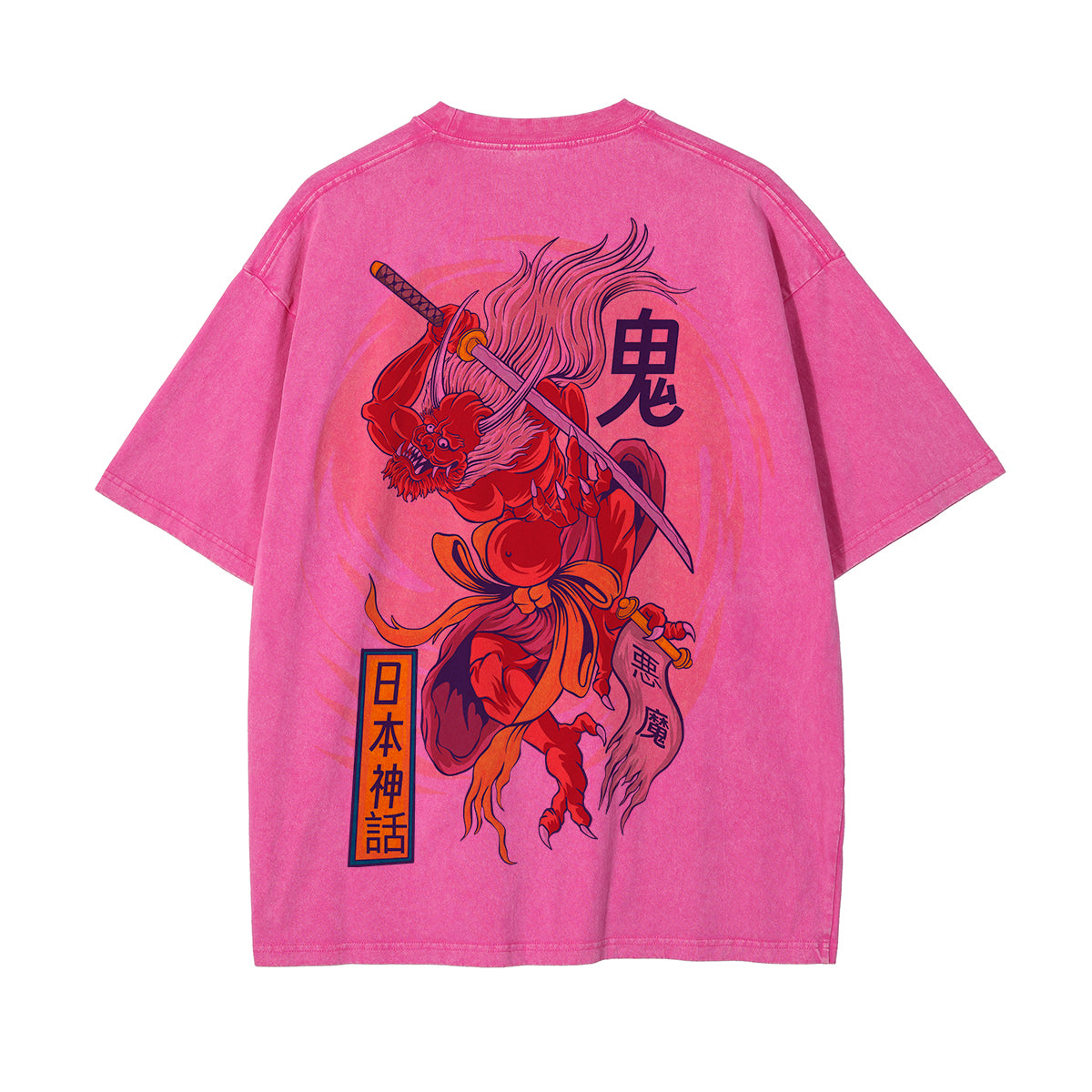 Chinese Characters Japanese Mythology Graphic Tee-INNBLAC Fashion Apparel