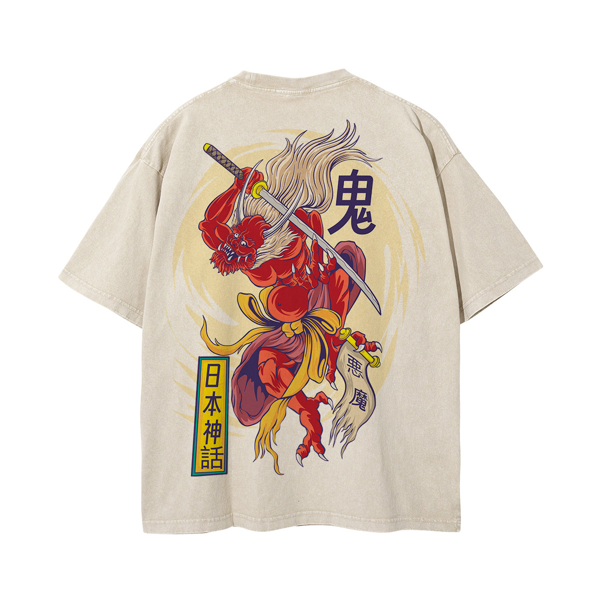 Chinese Characters Japanese Mythology Graphic Tee-INNBLAC Fashion Apparel