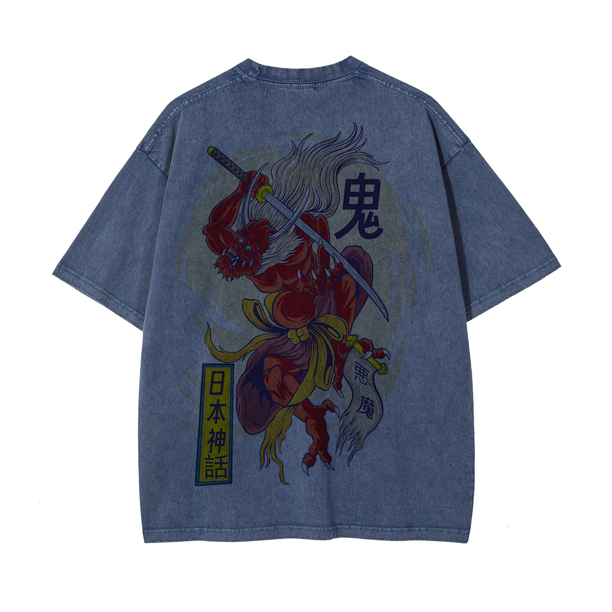 Chinese Characters Japanese Mythology Graphic Tee-INNBLAC Fashion Apparel