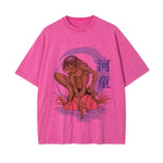Chinese Characters Water Monster Graphic Tee-INNBLAC Fashion Apparel