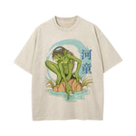 Chinese Characters Water Monster Graphic Tee-INNBLAC Fashion Apparel