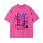 City Vibe Graphic Washed Tee-INNBLAC Fashion Apparel
