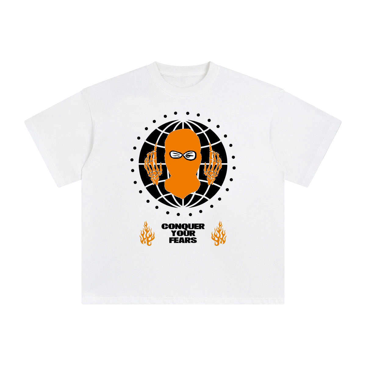 Conquer Your Fears Abstract Graphic Tee-INNBLAC Fashion Apparel