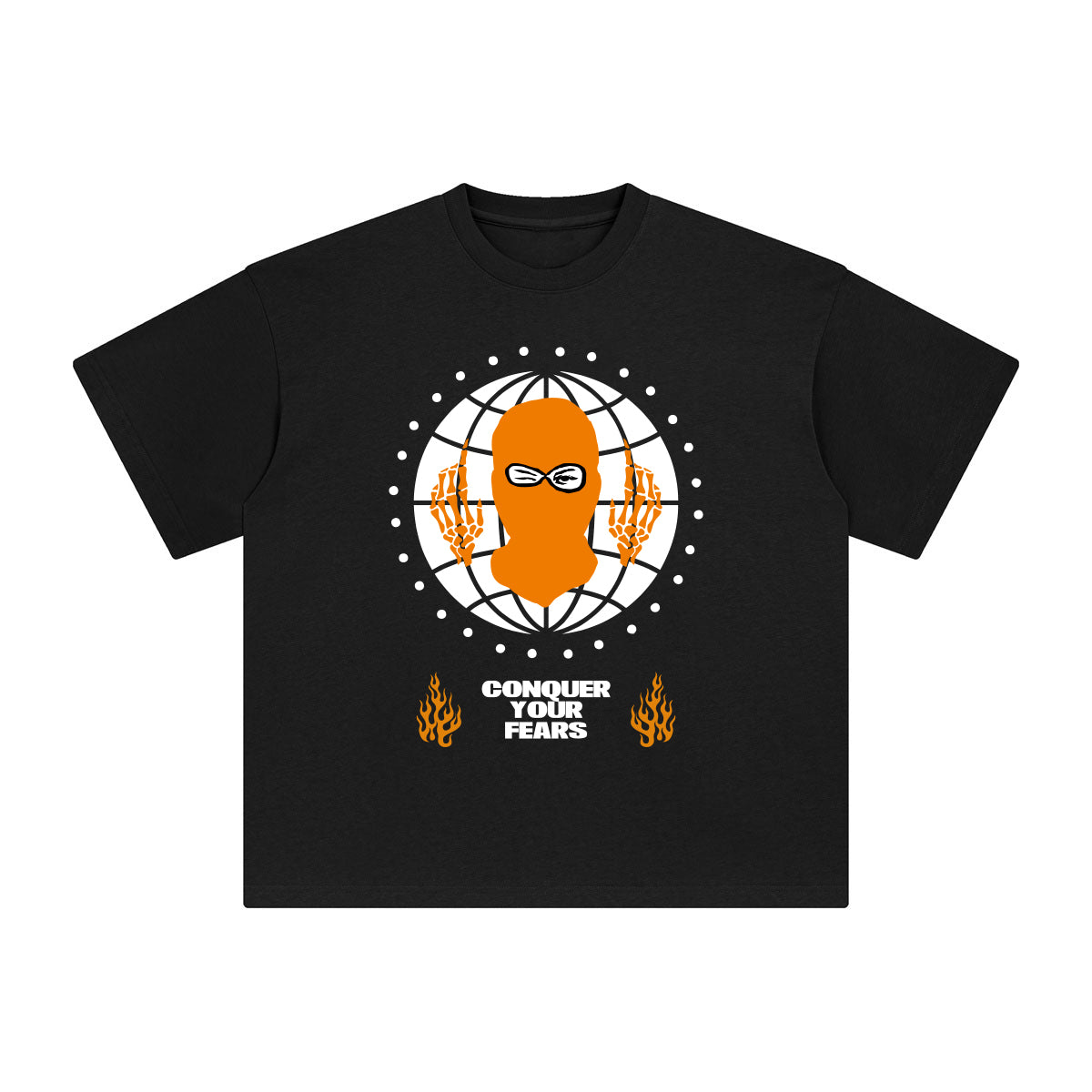 Conquer Your Fears Abstract Graphic Tee-INNBLAC Fashion Apparel