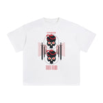 Conquer Your Fears Skull Graphic Tee-INNBLAC Fashion Apparel