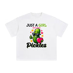 Cool Pickles Cartoon Graphic Tee-INNBLAC Fashion Apparel