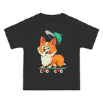 Corgi Skate Cartoon Graphic Tee-INNBLAC Fashion Apparel