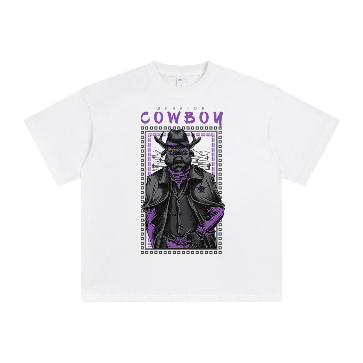 Cowboy Warrior Graphic T Shirt-INNBLAC Fashion Apparel