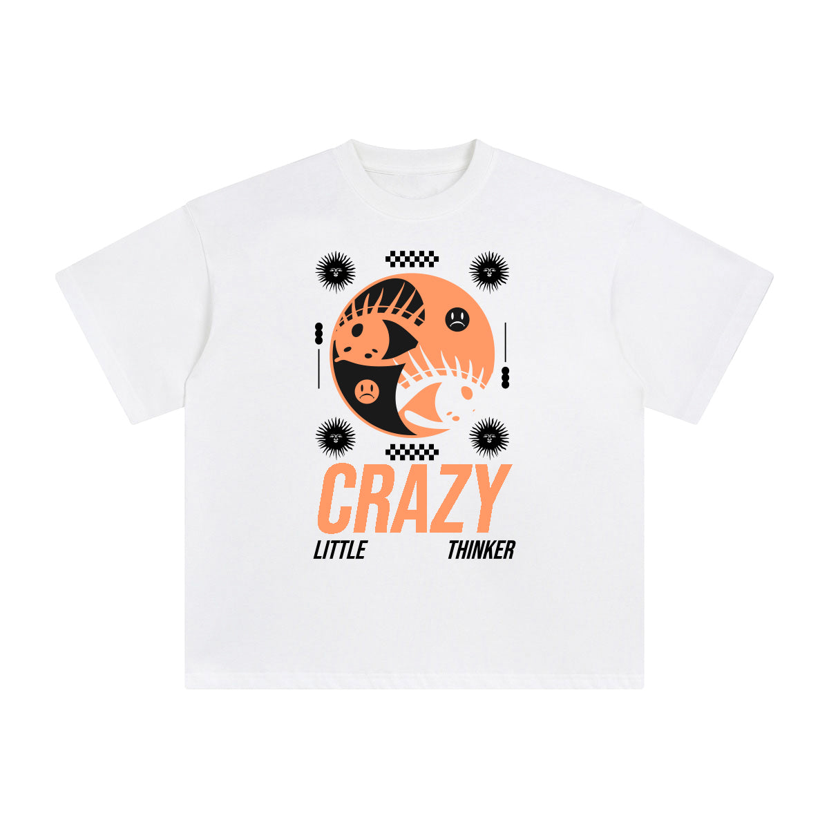 Crazy Little Thinker Abstract Graphic Tee-INNBLAC Fashion Apparel