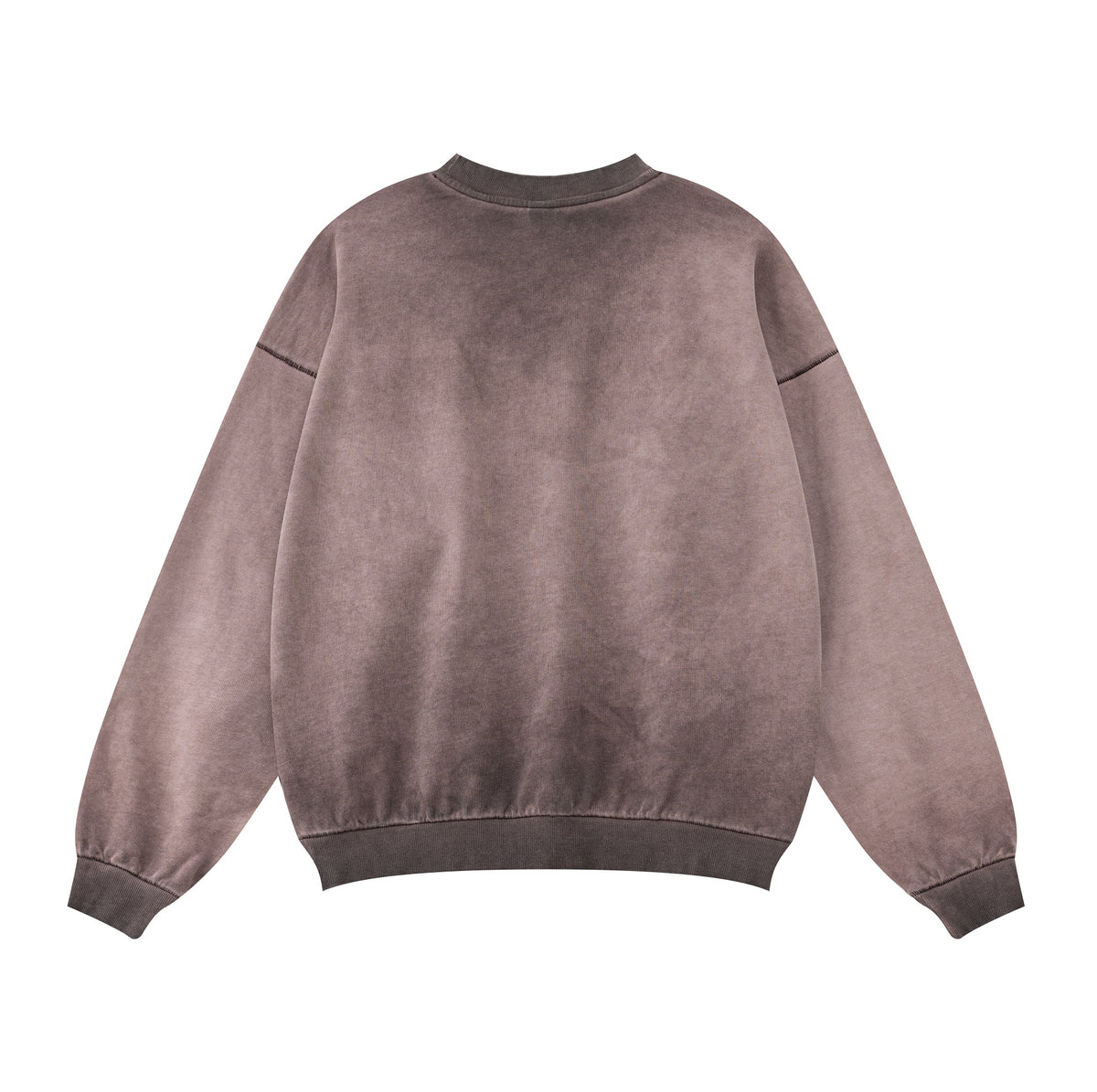 Crew Neck Faded Sweatshirt-INNBLAC Fashion Apparel