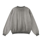 Crew Neck Faded Sweatshirt-INNBLAC Fashion Apparel