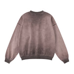 Crew Neck Faded Sweatshirt-INNBLAC Fashion Apparel