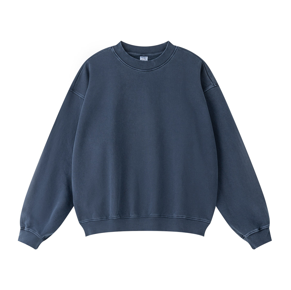 Crew Neck Faded Sweatshirt-INNBLAC Fashion Apparel