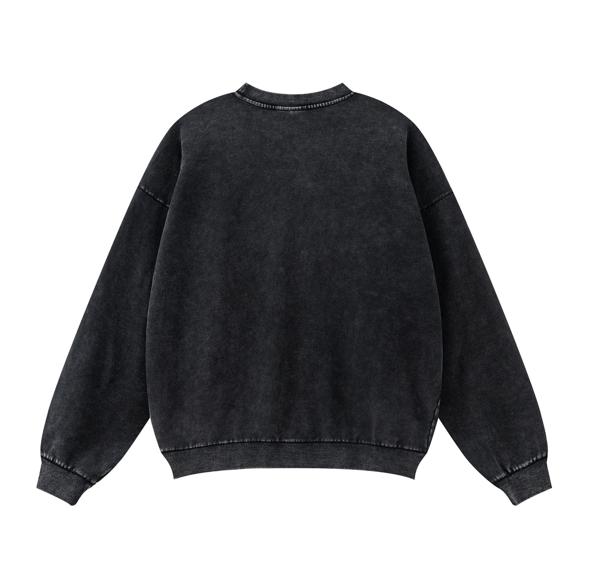 Crew Neck Faded Sweatshirt-INNBLAC Fashion Apparel