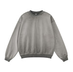 Crew Neck Faded Sweatshirt-INNBLAC Fashion Apparel